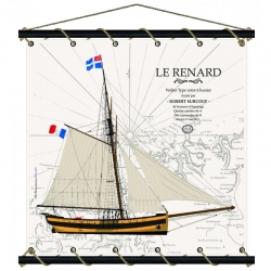 Le Renard carte marine 75 x 75