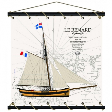 Le Renard carte marine 75 x 75