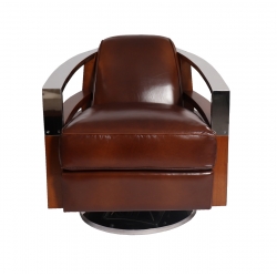 Fauteuil Madisson cuir vintage