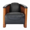 Fauteuil Canoë (Cuir - C- noir )