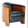 Fauteuil Canoë (Cuir - C- noir )