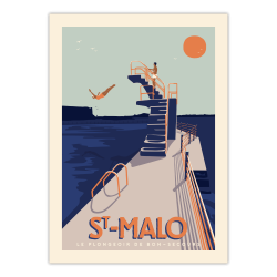Affiche Le plongeoir Saint Malo