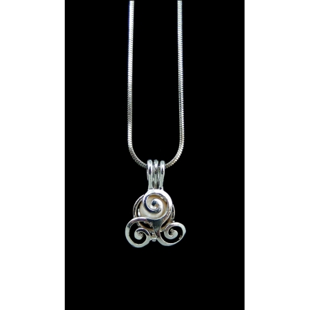 Pendentif Perle de culture Triskel Pendentif Perle de culture Triskel