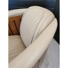 Fauteuil Canoë Cuir White Ivory