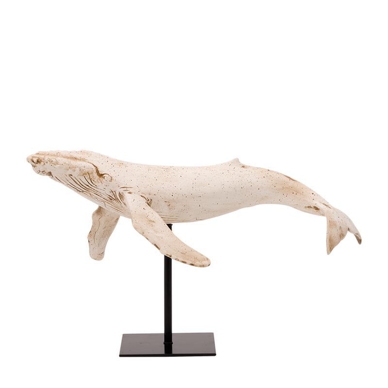 sculpture Baleine blanche 36 cm