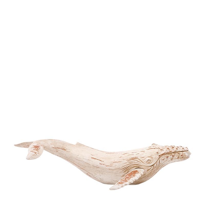 Sculpture Baleine 50 cm Blanche