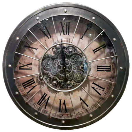 Horloge à engrenages grille