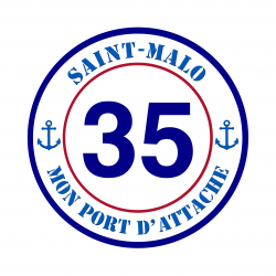 Autocollant Saint Malo 35 bleu