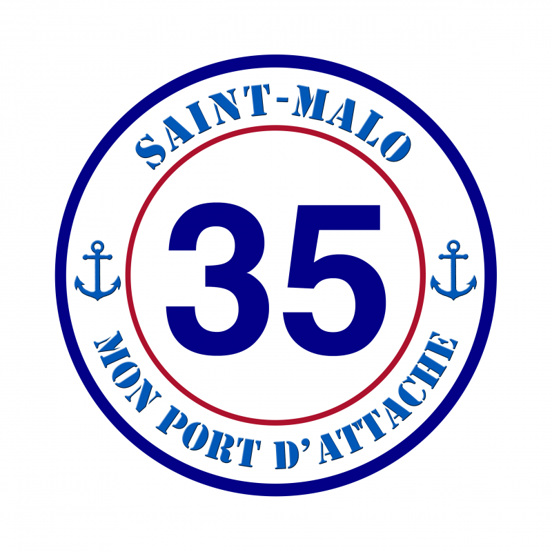 Autocollant ST Malo 35 bleu