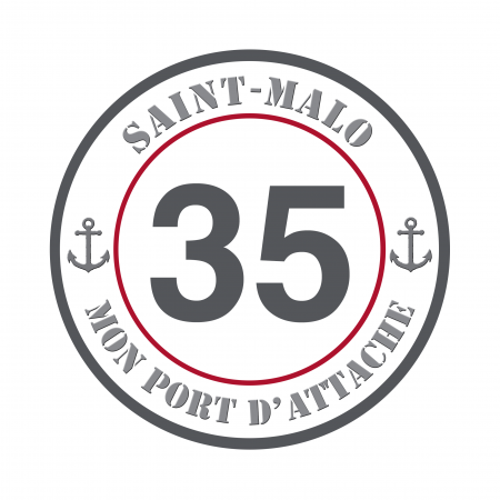 2 Autocollants Plaque Immatriculation Saint-Malo 35 - Blason Officiel, Dimensions 4,5x9,8 Cm, Vinyle Durable