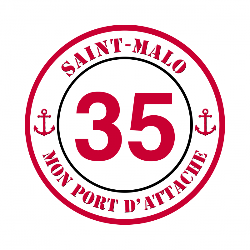 Autocollant Saint Malo 35 rouge