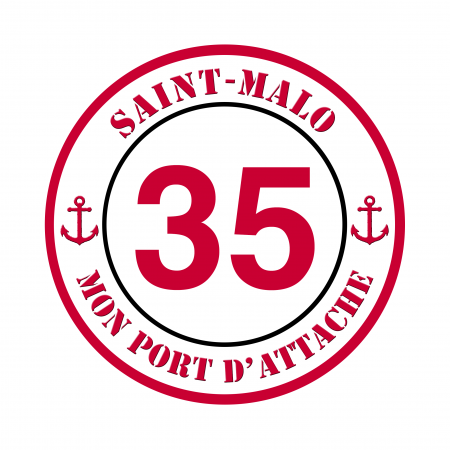 Autocollant Saint Malo 35 rouge