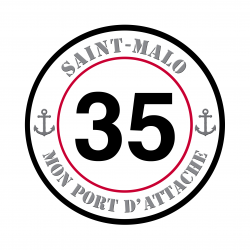 Autocollant Saint Malo 35 Noir