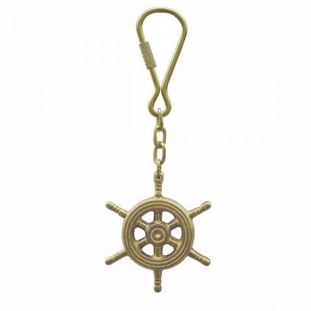 Porte clé barre à roue laiton