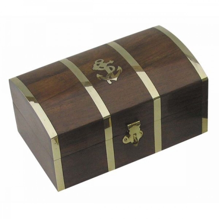 Coffret Ancre (gm - bois/laiton  - Dôme)