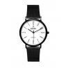 Montre Revolve Noire Blanc/ Maille Noire