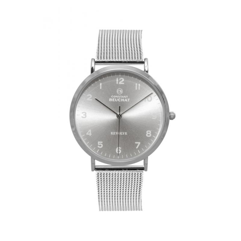 Montre Revolve Chrome Argent/Maille Argent