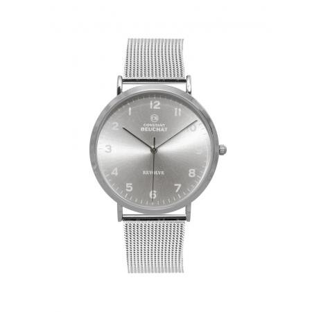 Montre Revolve Chrome Argent/Maille Argent