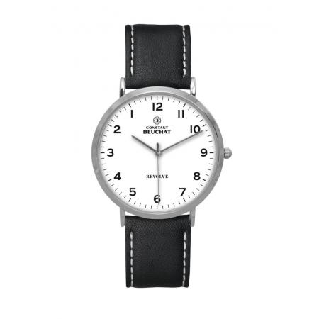 Montre Revolve Chrome Blanc/Noire