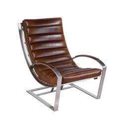 Fauteuil Madrid Cuir vintage 