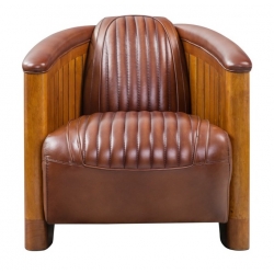 Fauteuil Canoë (Cuir vintage)