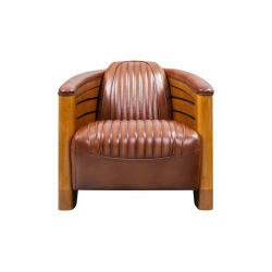 Fauteuil Pirogue (vintage - Cuir)