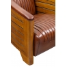 Fauteuil Pirogue (vintage - Cuir)