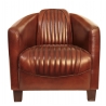 Fauteuil Barquette Sport Cuir vintage