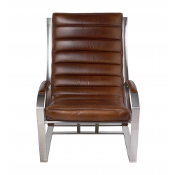 Fauteuil Madrid Cuir vintage