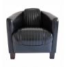 Fauteuil Barquette Sport Cuir Noir