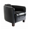 Fauteuil Barquette Sport Cuir Noir