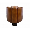 Fauteuil Barquette Cuir Vintage