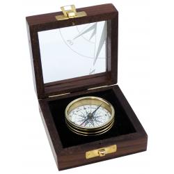 Boussole en coffret verre...