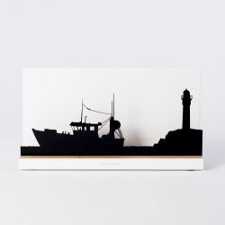Silhouette bateau de peche