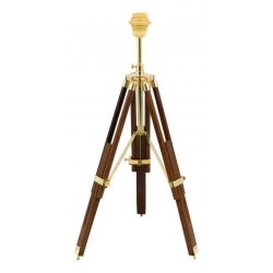 Lampe Trépied Bois PM Laiton