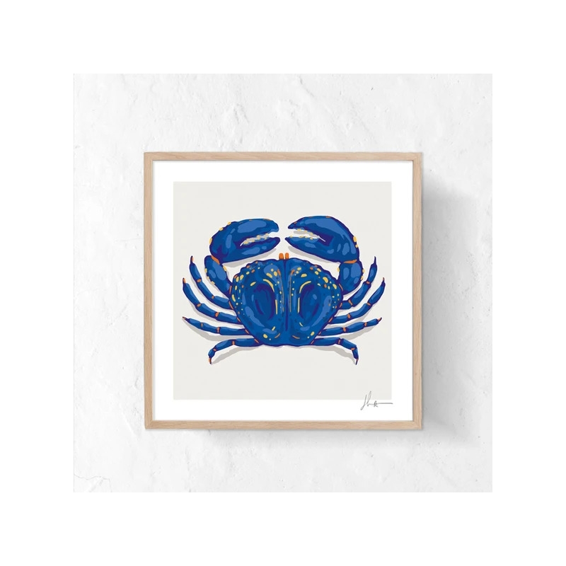 Affiche Crabe Bleu 50x50