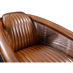 Fauteuil DC3 cuir brun