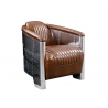 Fauteuil DC3 cuir brun