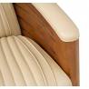 Fauteuil Pirogue Cuir White Ivory