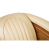 Fauteuil Pirogue Cuir White Ivory