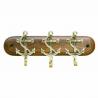 Crochet 3 ancres laiton sur bois