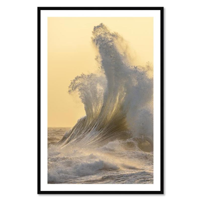 Lesconil Lever de Soleil Cadre Noir 40x60 Rivrin