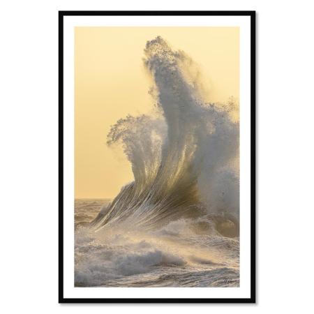 Lesconil Lever de Soleil Cadre Noir 40x60 Rivrin