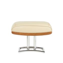 Pouf Riviera cuir White Ivory