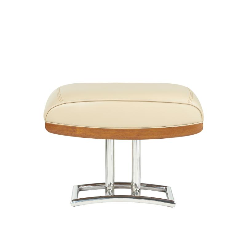 Pouf Riviera cuir White Ivory