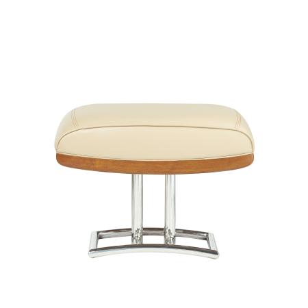 Pouf Riviera cuir White Ivory