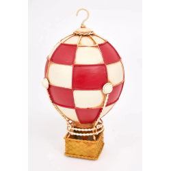 Ballon métal Carreaux Rouges