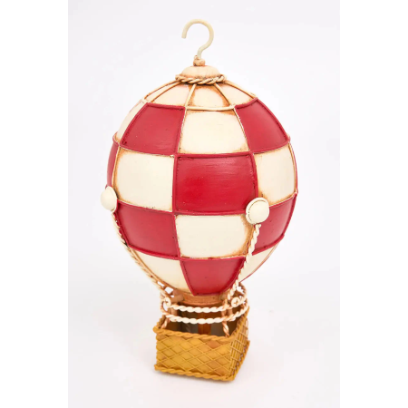Ballon métal Carreaux Rouges