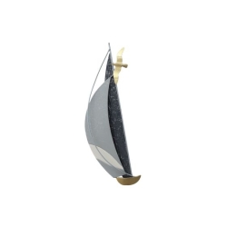 Sculpture Voilier Gris Or...