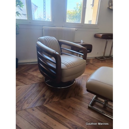 Fauteuil Riviera Tournant Sport White Ivory